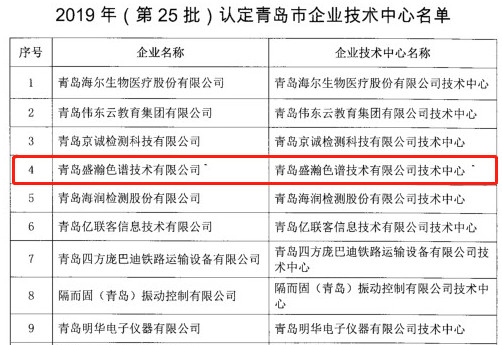 青島市企業(yè)技術(shù)中心名單公布，盛瀚榜上有名！